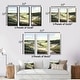 preview thumbnail 4 of 18, Designart "Golf Course In The Summer" Landscape Golf Course Framed Canvas Art Print - 3 Panels