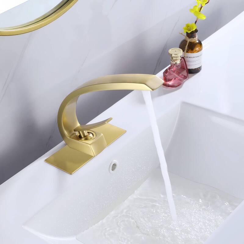 Single Handle Bathroom Sink Faucet One Hole Modern Bathroom Vanity Basin Faucets Mixer Taps With Valve