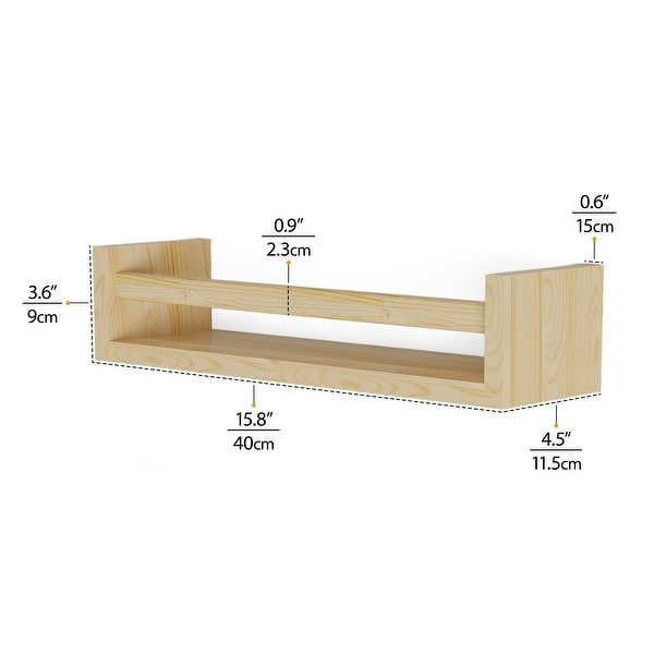 Natural wood shelves nursery hotsell