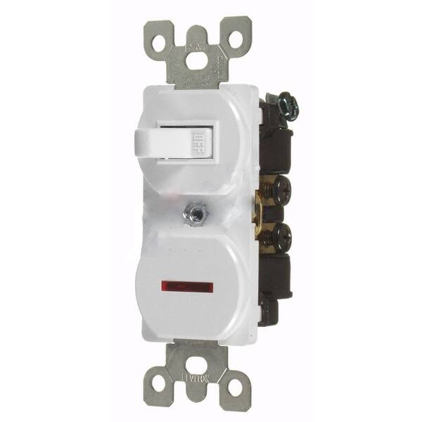 15 AMP Rectangle White Electrical Switch and Outlet PlasticAluminum