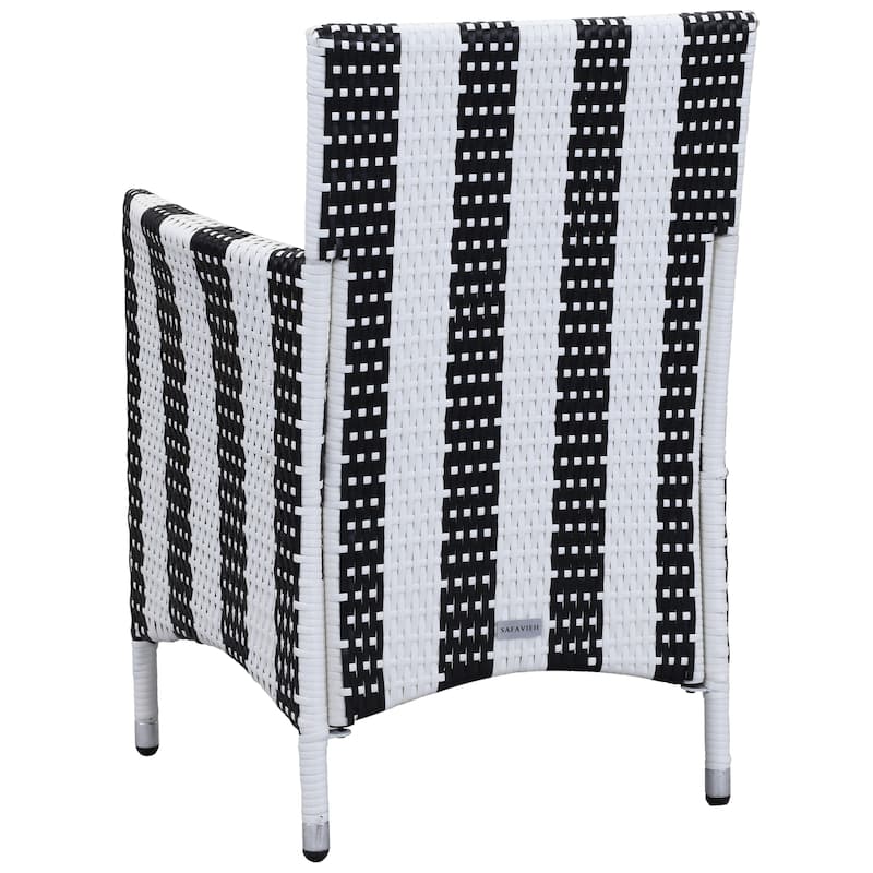 SAFAVIEH Outdoor Simka Brown/ Sand Patio Set (4-Piece) - 43W x 34D x 23H