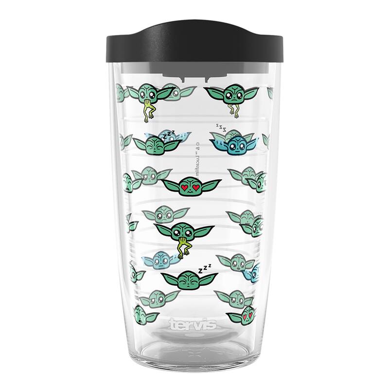 Tervis Star Wars Mandolorian GroguMojis Made in USA Double Walled Insulated Travel Tumbler, Classic - 16oz