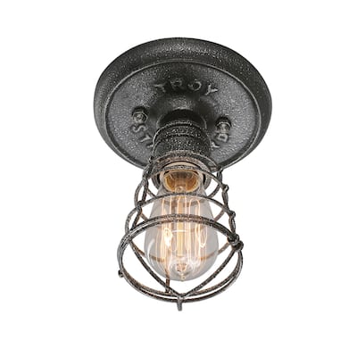 Conduit 1-light Old Silver Ceiling Flush