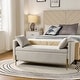preview thumbnail 4 of 43, Angelus Modern 56''W Upholstered Flip Top Storage Bench withTwo Pillows and Arms by HULALA HOME Grey