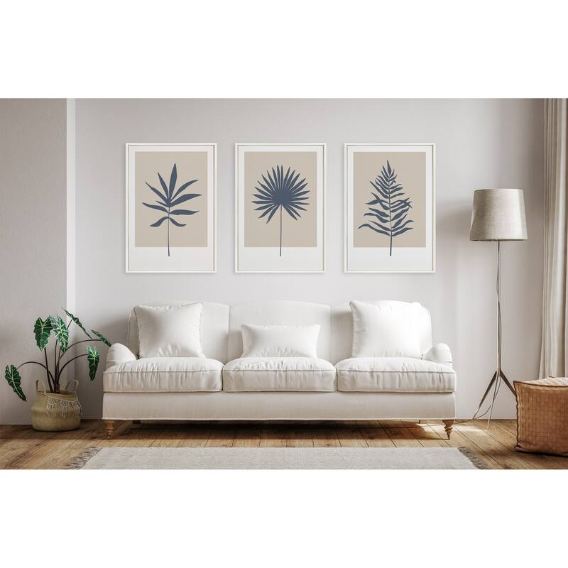 Kate and Laurel Tan and Blue Colorblock Canvas by Creative Bunch Studio