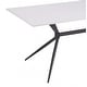 preview thumbnail 108 of 131, Elega Modern Sintered Stone Dining Table Modern Trestle Base Powder-Coated Steel Frame Kitchen Table - 47"-71"