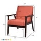 preview thumbnail 6 of 64, Costway Set of 2 Fabric Accent Armchair Solid Wood Upholstered Lounge - See Details