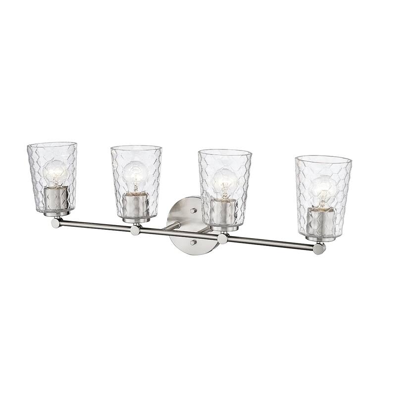 Millennium Lighting Ashli 2/4 Light Vanity Light with Clear Honeycomb Glass Shades