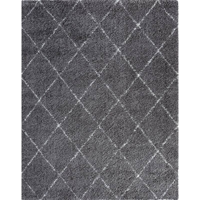 Heartfelt Shag Modern & Contemporary Diamond Indoor Area Rug
