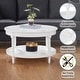 preview thumbnail 3 of 2, Convenience Concepts French Country Manor No Tools Round Coffee Table with Shelf - 30.00" x 30.00"