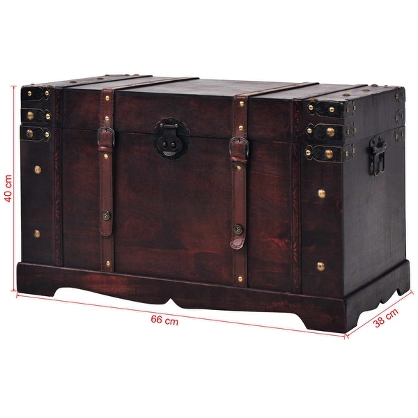 vidaXL Vintage Treasure Chest Wood 26"x15"x15.7"