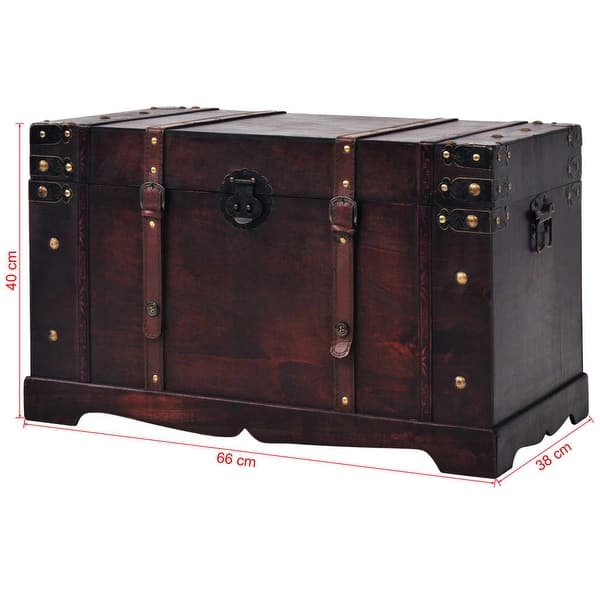 Juvale Antique Wooden Treasure Chest, Keepsake Boxes (3 Piece Set)