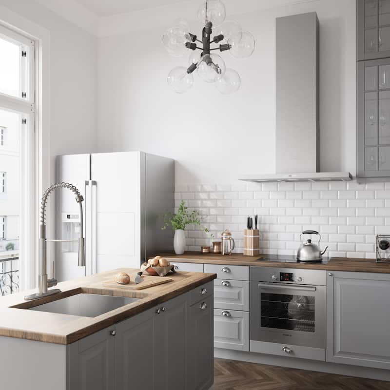 VIGO Laurelton 22" H Single Handle Pull-Down Sprayer Kitchen Faucet