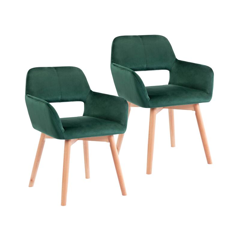 Porthos Home Diana Velvet/ Beech Wood Dining Chairs (Set of 2)