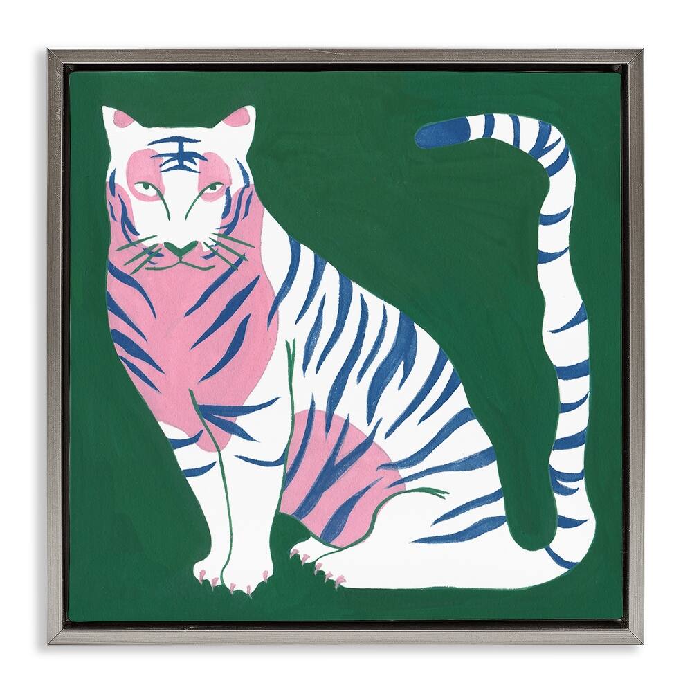 Stupell Fierce Modern Tiger Framed Floater Canvas Wall Art Design By Melissa Wang