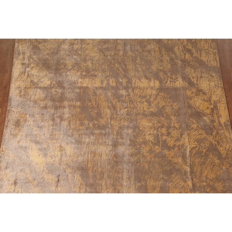 All-Over Abstract Area Rug Hand-Knotted Wool Carpet - 7'7"x 9'8"