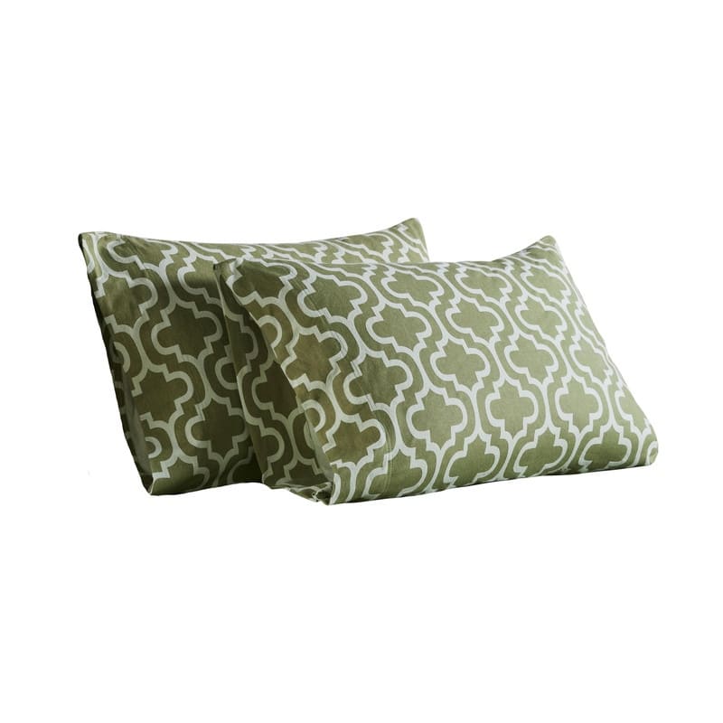 Superior All Season Brushed Flannel Trellis Pillowcase Set (Set of 2)