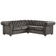preview thumbnail 10 of 33, Knightsbridge Scrolled Arm Chesterfield Sectional by iNSPIRE Q Artisan