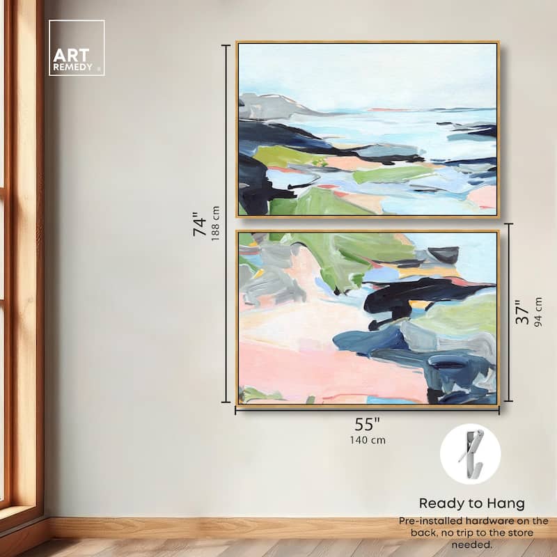 Between Seasons I Canvas Set of 2 by Art Remedy