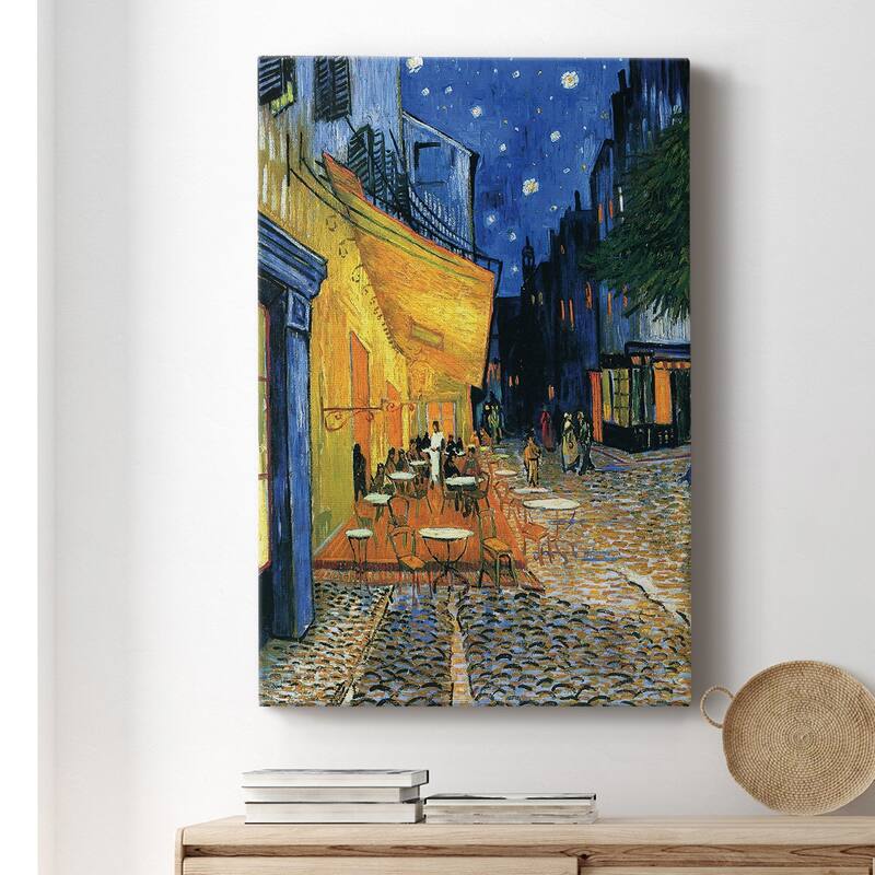 Cafe Terrace at Night Premium Gallery Wrapped Canvas - Ready to Hang