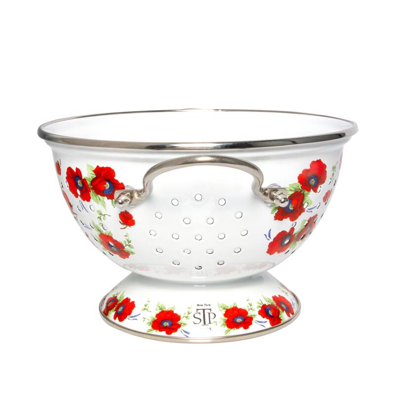 STP Goods 2.6 Qt Enameled High Quality Versatile Colander - 2.6Qt