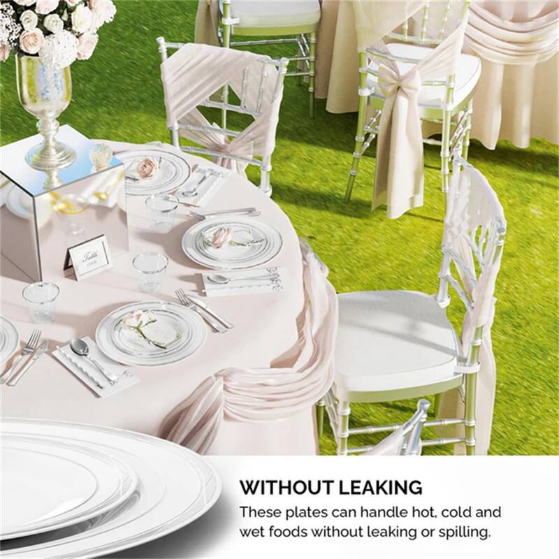 800 Pieces Gold Pre Rolled Napkins Disposable Dinnerware Set