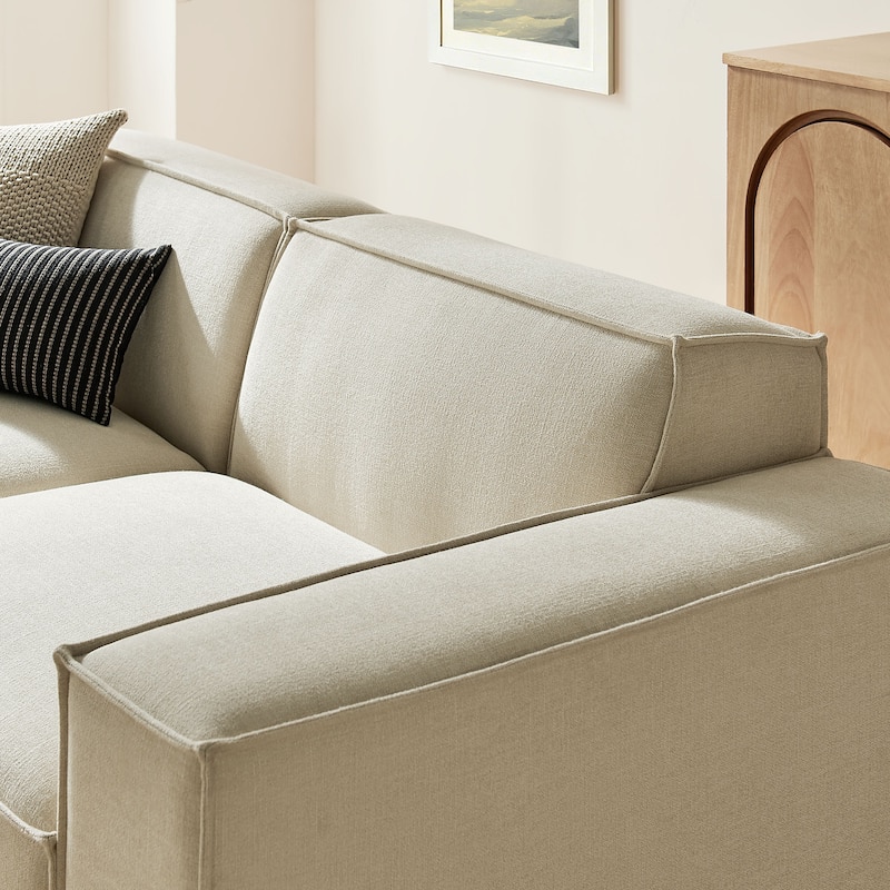 Restore 3-Piece Performance Fabric Upholstered Modular Loveseat with Ottoman