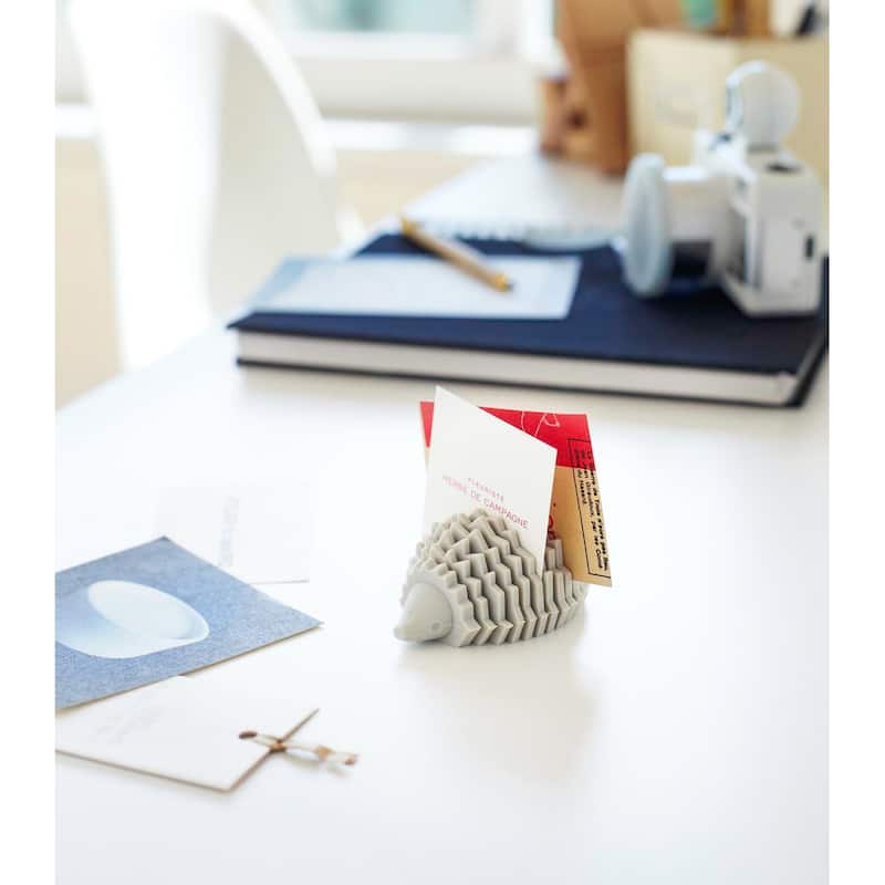 Yamazaki Home Business Card Holder, Silicone, Hedgehog - L 2.01 x W 2.91 x H 1.38 inches