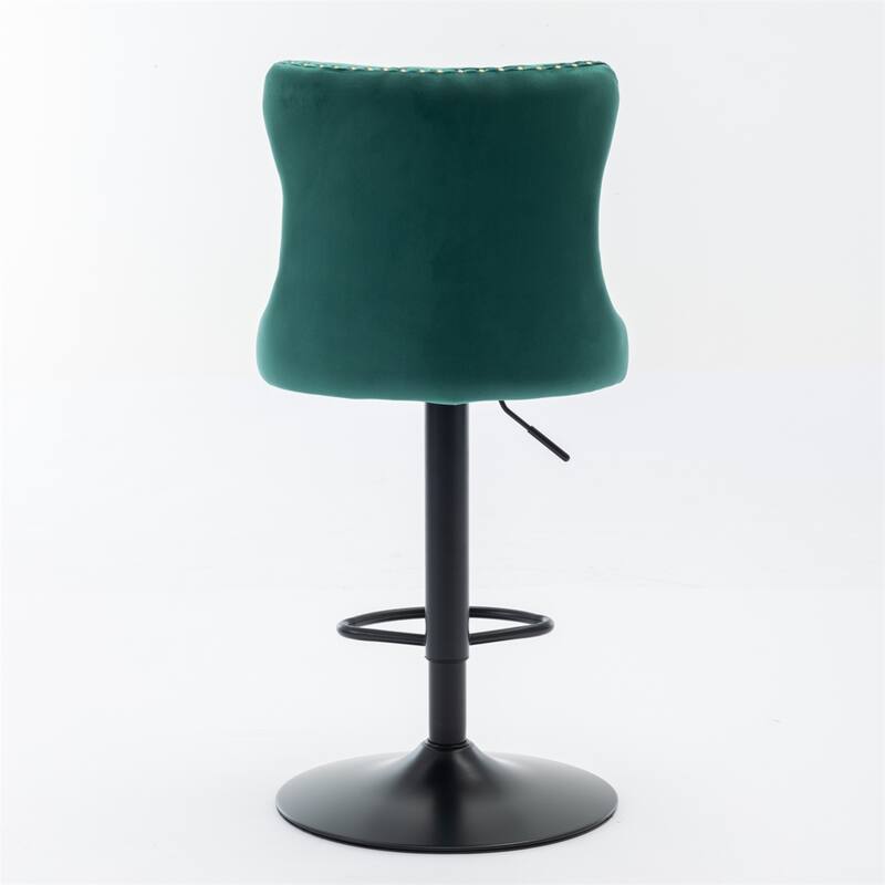 Swivel Velvet Barstools Adjusatble Seat Height,Bar Stools,Set of 2