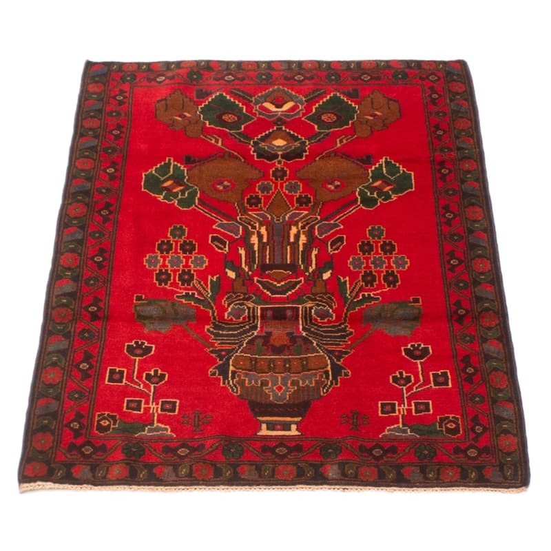 Teimani Red Rug 3'0" x 4'9" - 3'0 x 4'9