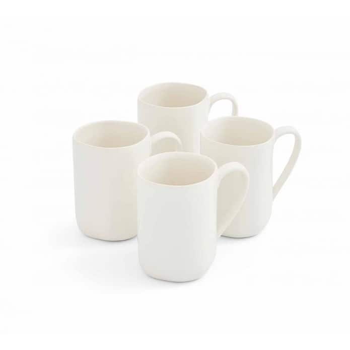 Portmeirion Set of 4 Sophie Conran Arbor 14 Ounce Mugs - Creamy White - 4 Piece