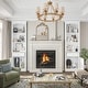 preview thumbnail 15 of 48, Large Entertainment Center Bookshelves 57x38 inch Hutch Space for TV