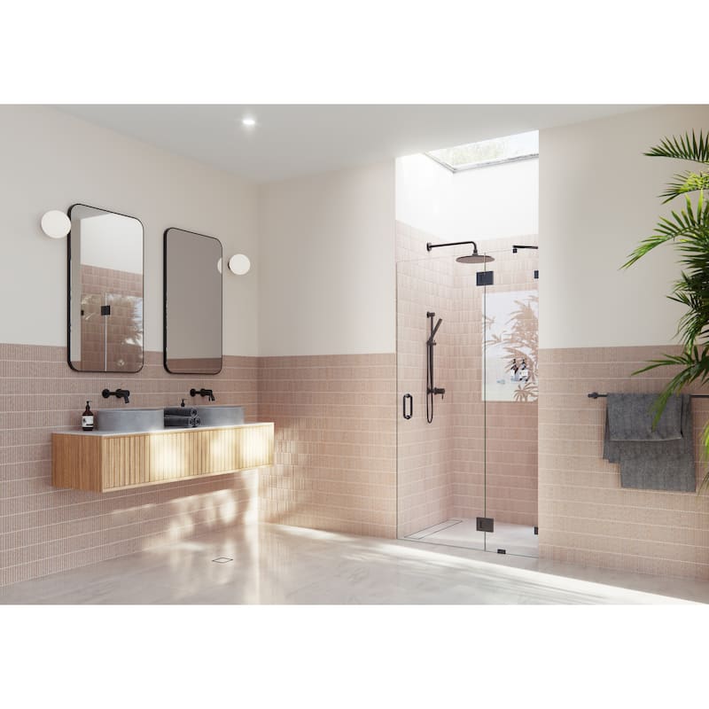 Glass Warehouse 78" x 42.5" Frameless Shower Door - Glass Hinge