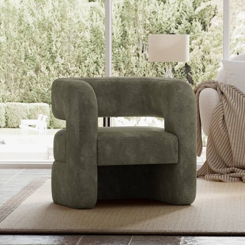 Full Assembled Upholstered Accent Chair For Living Room