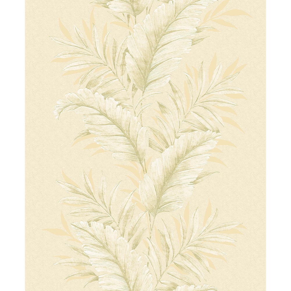Galerie Wallcoverings Palazzo Collection Fern Stripe Vinyl on Non-woven Matte Wallpaper Roll