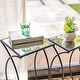 preview thumbnail 34 of 41, Glitzhome Set of 2 Glam Glass Modern Side Table Sofa Table