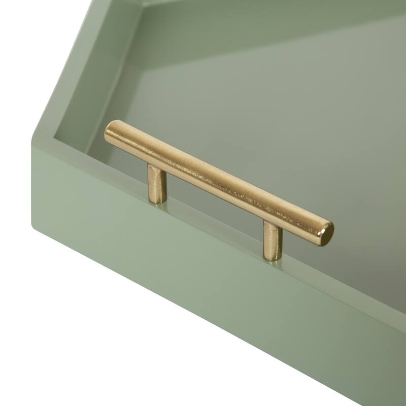 Kate and Laurel Lipton Hexagon Decorative Tray - 18x18