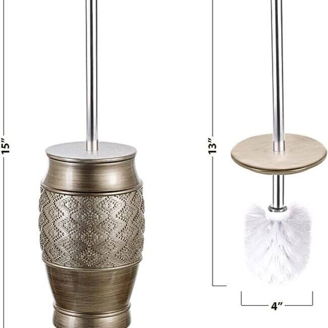 Creative Scents Dublin Brushed SIlver Bathroom Accessory Set of 6