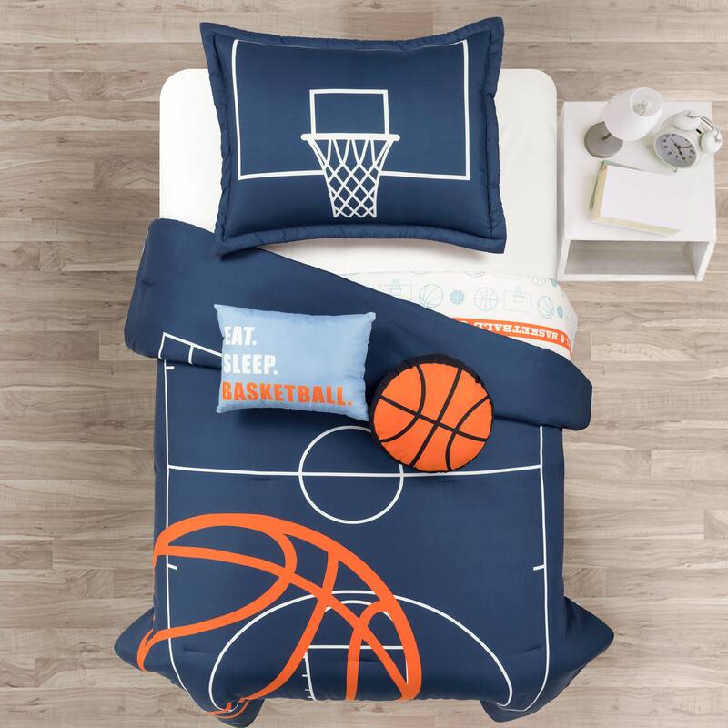 Lush Decor Basketball Game Reversible Oversized Comforter Set