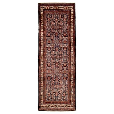 ECARPETGALLERY Hand-knotted Andelz Navy Wool Rug - 3'3 x 9'7
