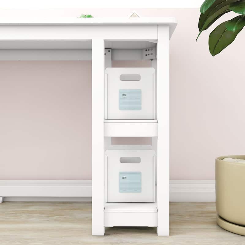 Max and Lily Desk with Bookshelves