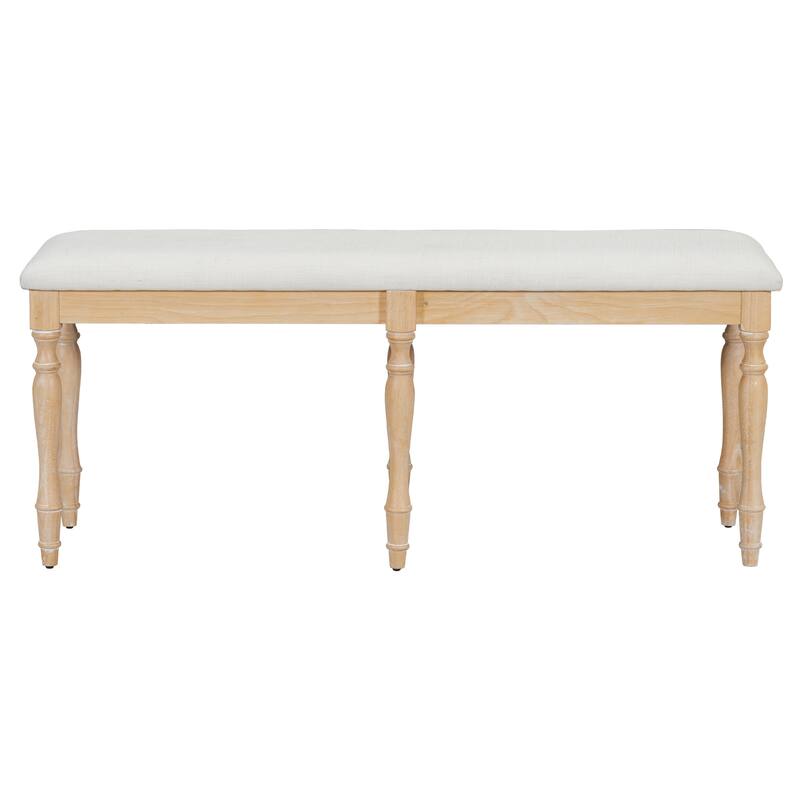 Vintage Traditional 50.4inch Upholstered Dining Bench