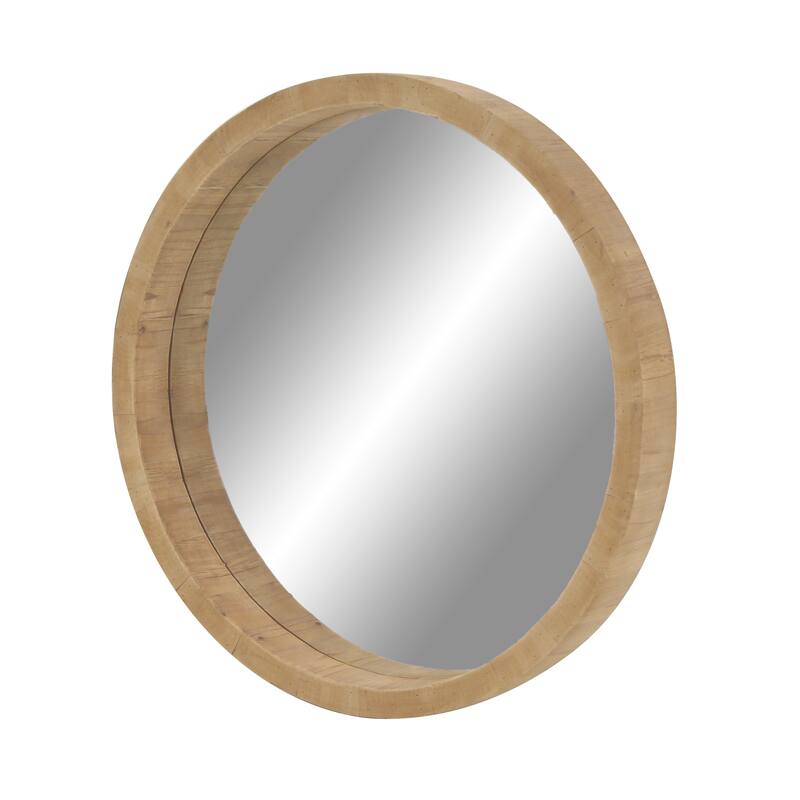 Brown Contemporary Wall Mirror