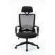 preview thumbnail 2 of 3, Moda M1903-B-P Durable Ergonomic Executive Chair with Adjustable Headrest Black