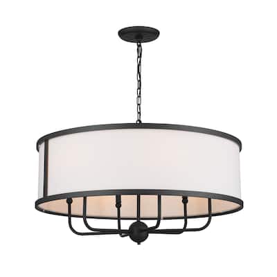 Kichler Lighting Heddle 30 inch 6-Light Chandelier Textured Black