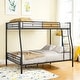 preview thumbnail 1 of 7, Heavy Duty Metal Bunk Bed Full Over Queen Bunk Bed Frame for Adults