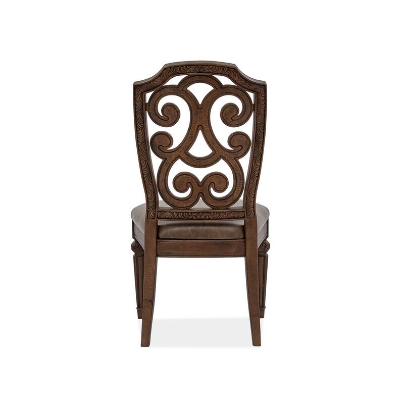 Magnussen Home Durango Willadeene Brown Upholstered Side Chair Two Pack - 21''W x 25''D x 42''H