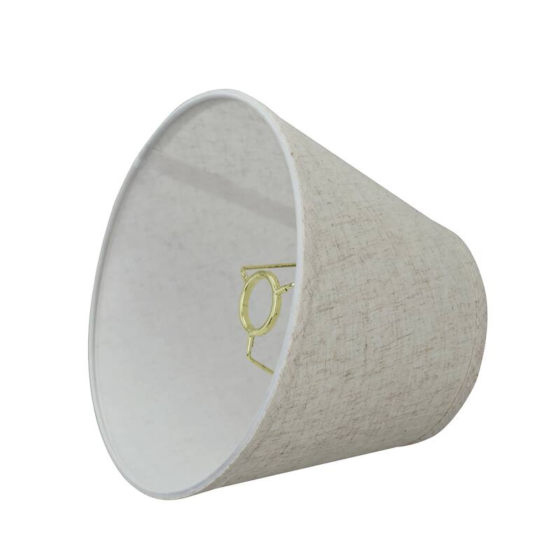 Aspen Creative Beige Hardback Empire Shape UNO Construction Lamp Shade (6" x 10" x 7 1/2")