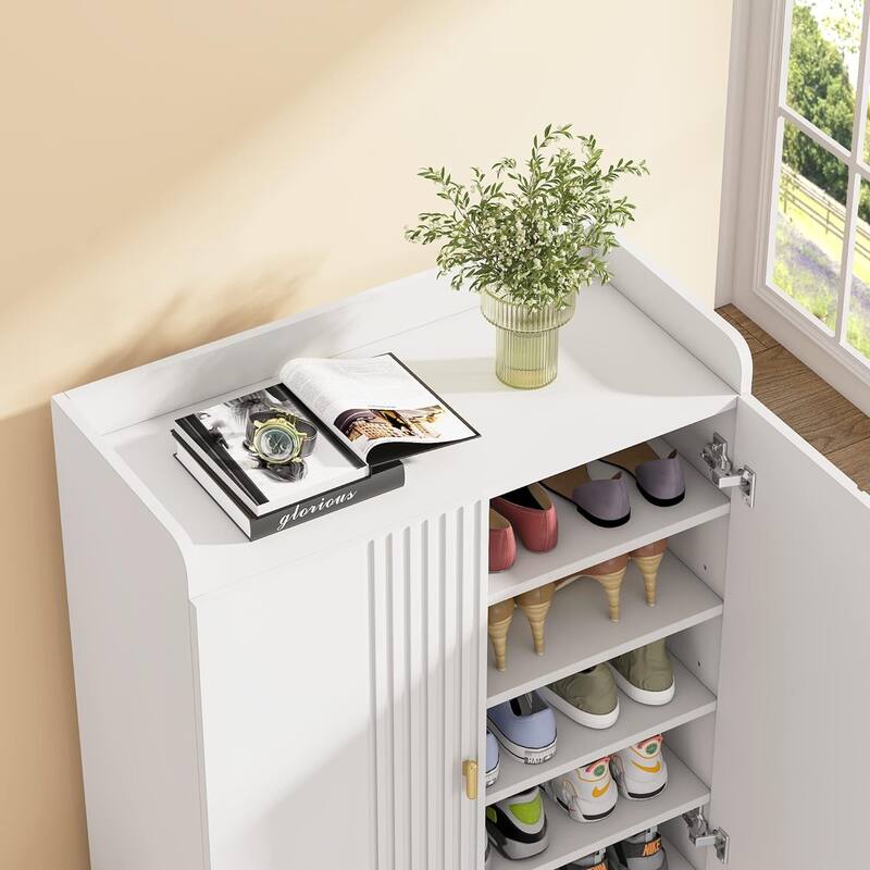 Shoe Cabinet Storage Entryway, Slim 6-Tier Shoe Organizer Cabinet