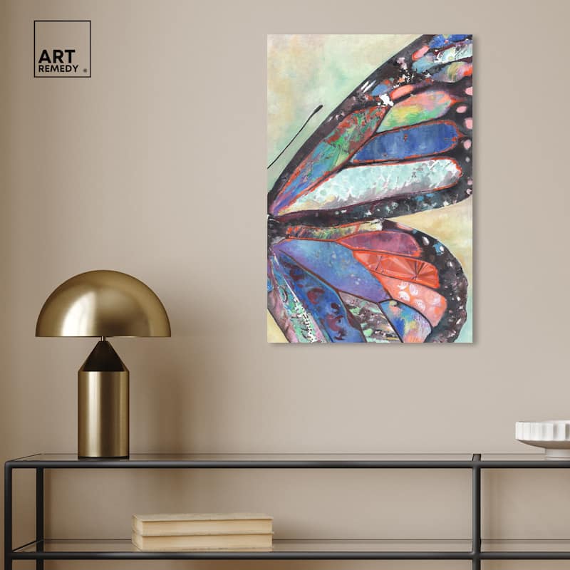 Art Remedy Butterfly Part Ii Gallery Wrapped Butterfly 1 Piece Canvas Wall Art